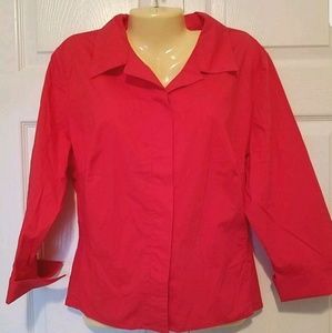 SPENSER JEREMY Coral Button Down Shirt 1X 18/20